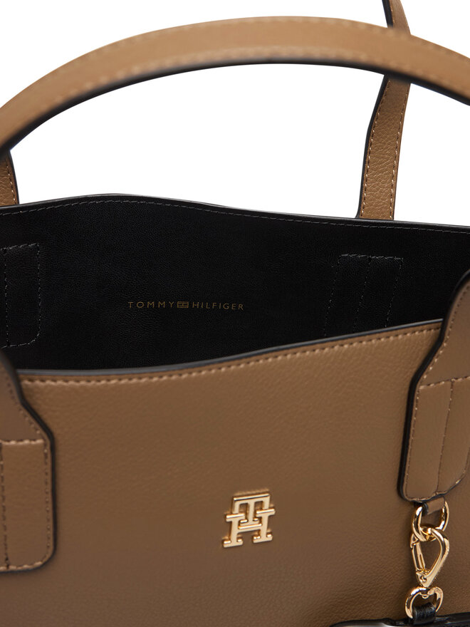 Tommy Hilfiger Handtasche Tommy Hilfiger Th Icon Satchel AW0AW18122 Braun