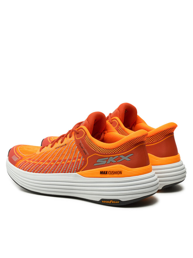 Skechers Buty do biegania Skechers Max Cushioning Suspension 220936/ORG Pomarańczowy