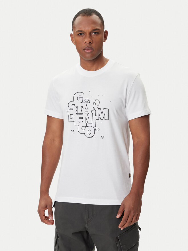 G-Star Raw G-Star Raw Camiseta HD Print D26824-D975 Blanco Regular Fit