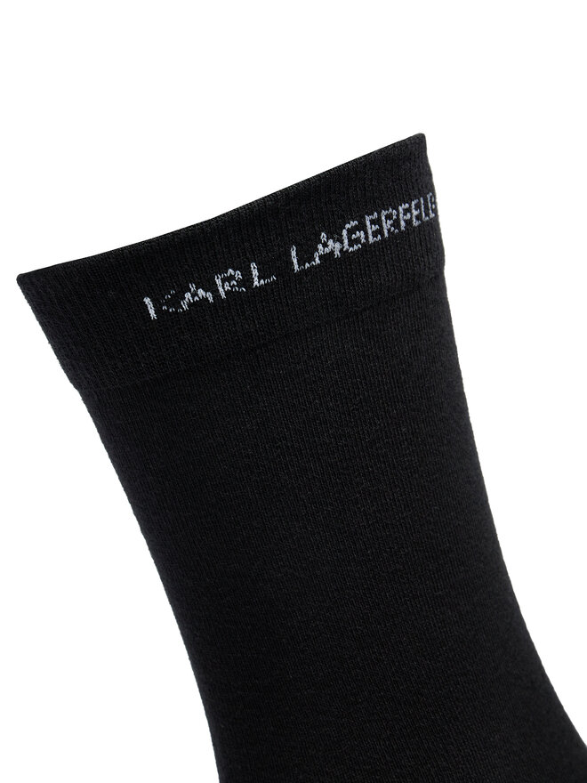 KARL LAGERFELD 2er-Set hohe Damensocken KARL LAGERFELD 246W6002 Schwarz