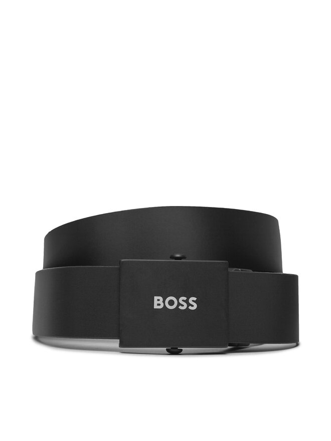 Cintura Uomo BOSS - Pelle Di Mucca 100%, Modello Icon-S1, Misura 40, Colore Nero