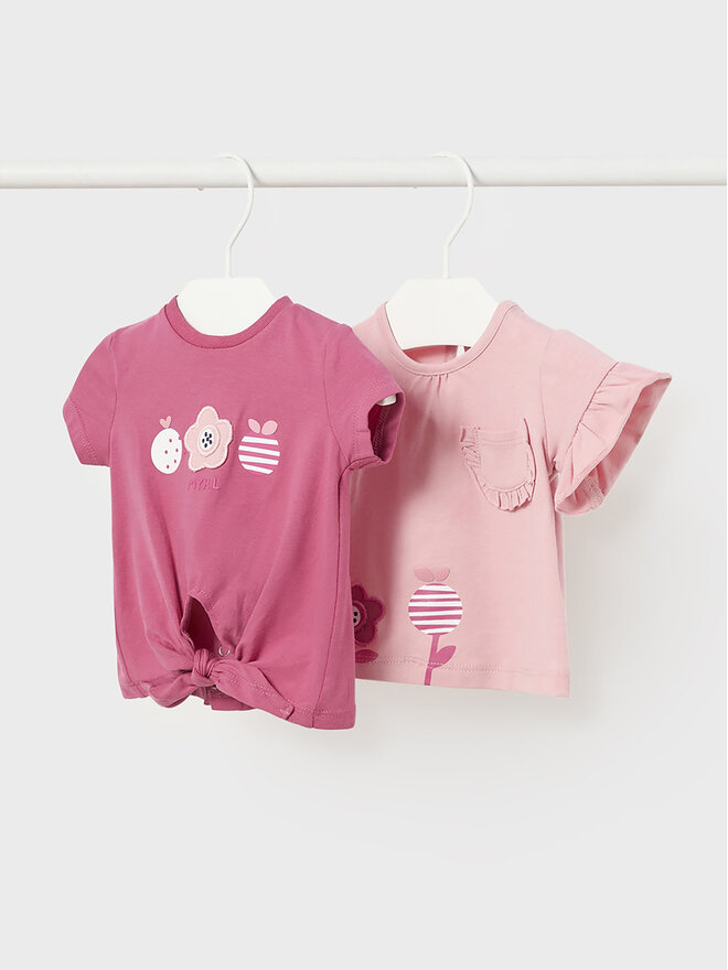 Mayoral Mayoral Σετ 2 T-Shirts 1097 Ροζ Regular Fit