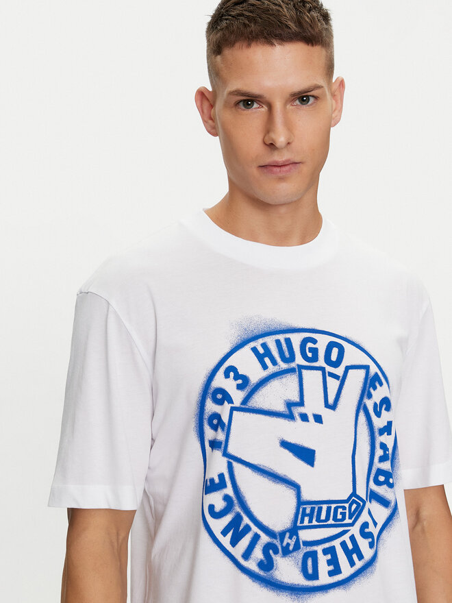 HUGO HUGO Camiseta Norieles 50519387 Blanco Regular Fit