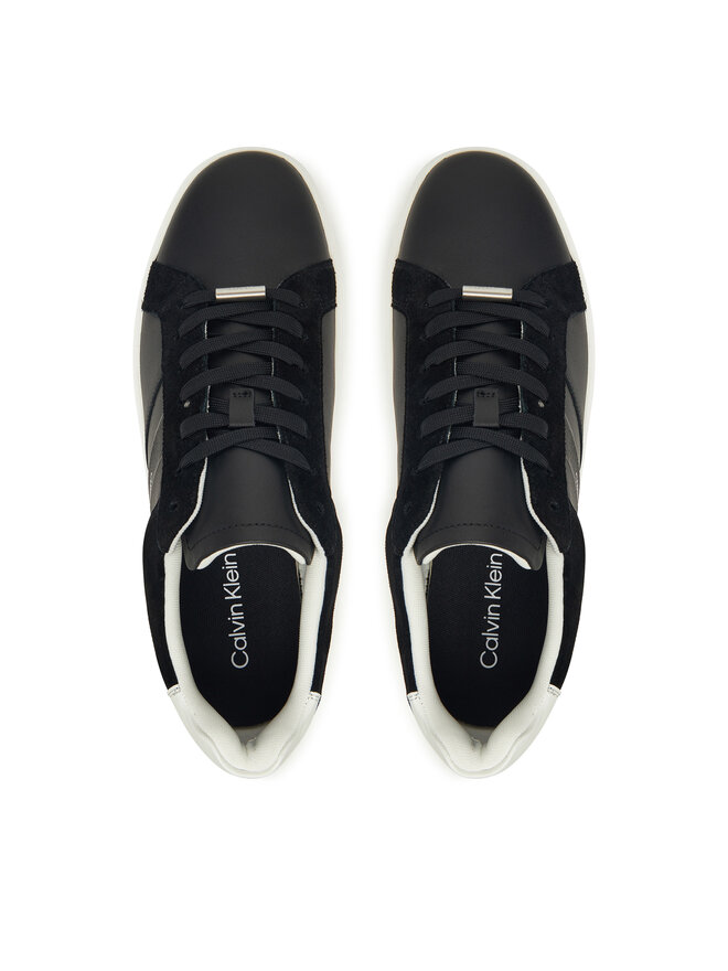 Calvin Klein Sneakers Calvin Klein Classic Cupsole Laceup Tape Lth YM0YM01430 Nero