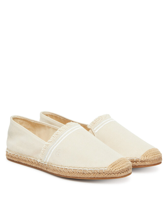 Tommy Hilfiger Espadrilles Tommy Hilfiger Fringe Canvas Closed Espadrille FW0FW08881 Bēšs