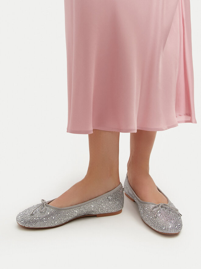 Steve Madden Baleríny Steve Madden Blossoms-R SM11002854 Strieborná