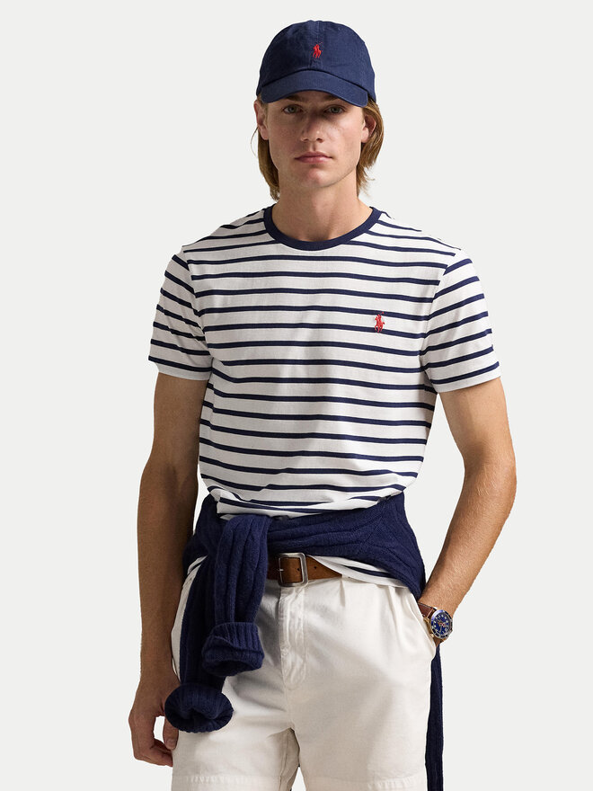 Polo Ralph Lauren Polo Ralph Lauren T-Shirt 710938134004 Λευκό Slim Fit
