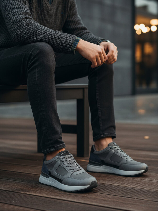 Lanetti Sneakers Lanetti CEO-REUS-01 Grau