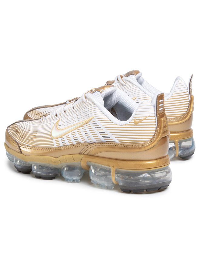 White and gold vapormax plus top