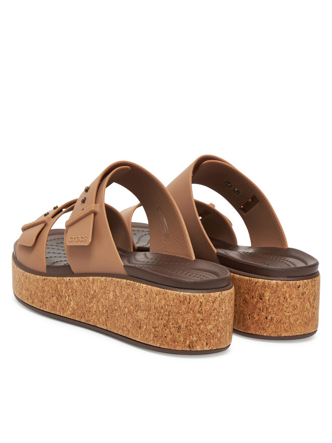 Crocs Pantoletten Crocs Brooklyn Cork Buckle 211252 Beige