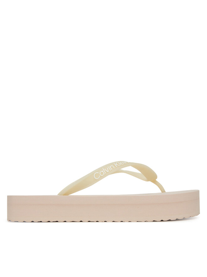 Calvin Klein Jeans Σαγιονάρες Calvin Klein Jeans Beach Sandal Flatform Tpu YW0YW01830 Μπεζ