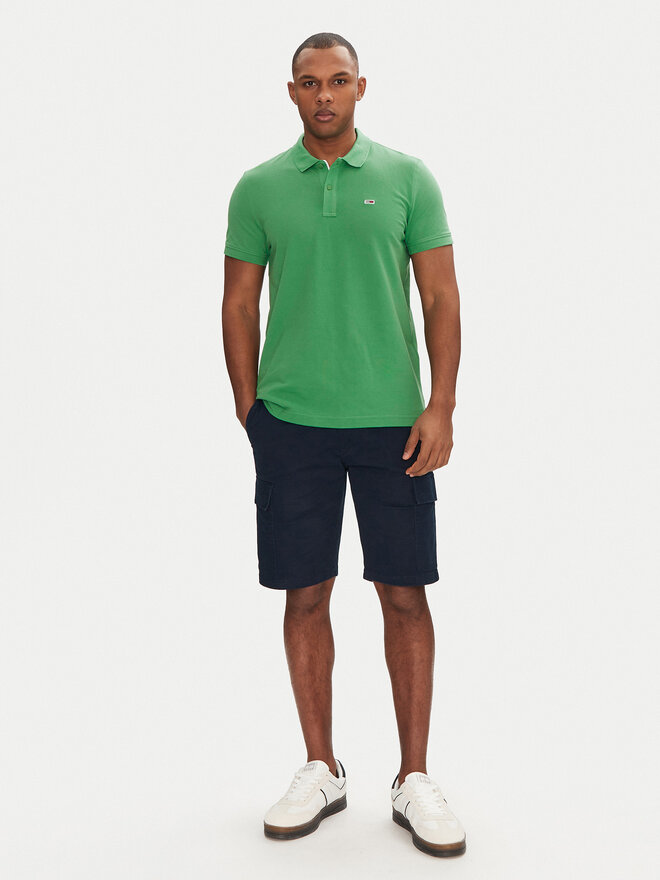 Tommy Jeans Tommy Jeans Pólóing DM0DM20676 Zöld Slim Fit