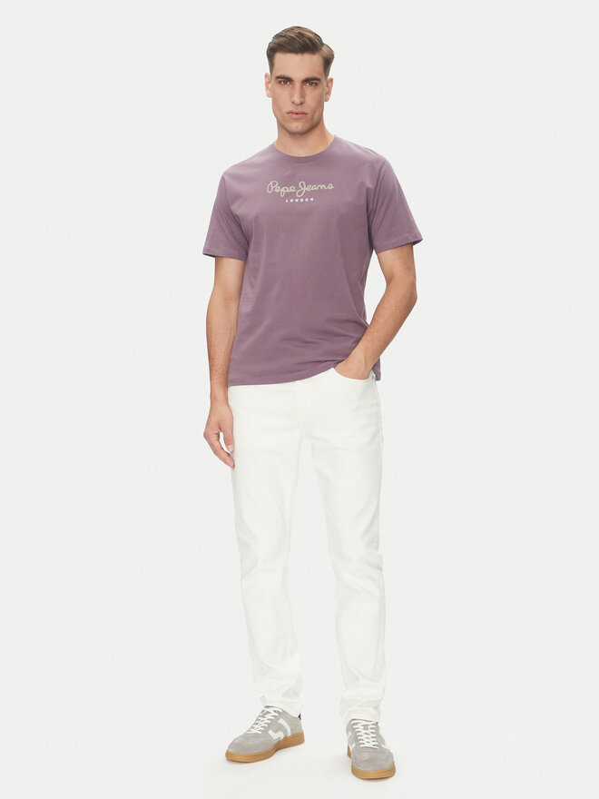 Pepe Jeans Pepe Jeans Marškinėliai Eggo N PM508208 Violetinė Regular Fit