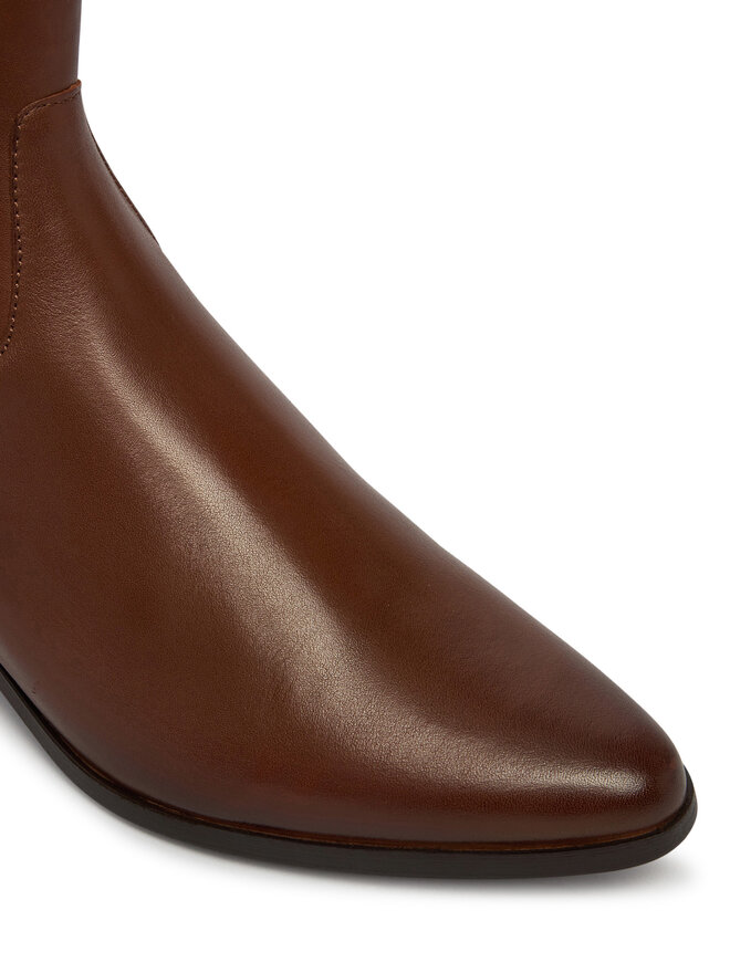 Tommy Hilfiger Stiefeletten Tommy Hilfiger Leather Ankle Boot W Zip FW0FW09921 Braun