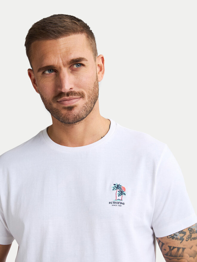 Petrol Industries Petrol Industries Camiseta M-1050-TSR644 Blanco Regular Fit