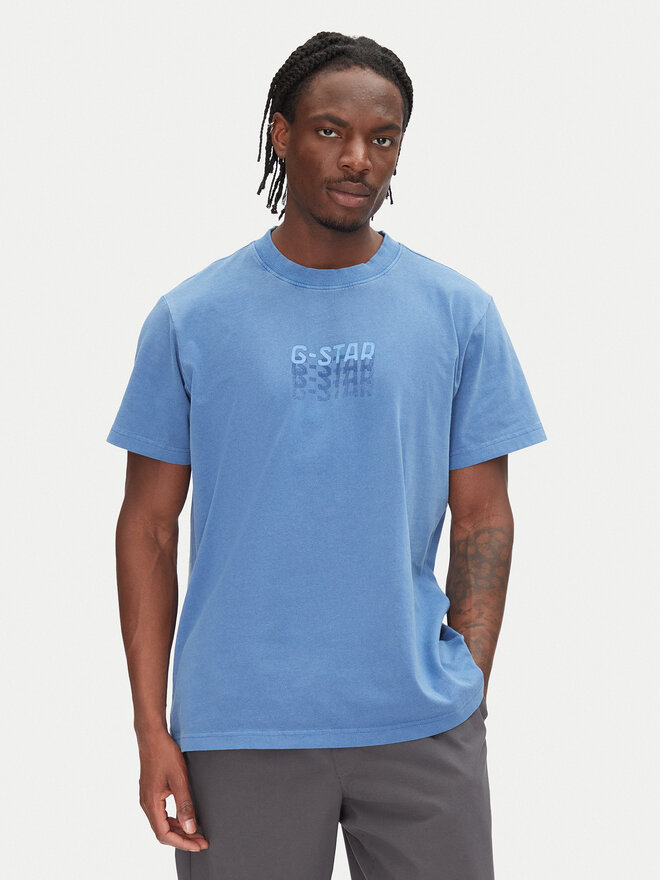 G-Star Raw G-Star Raw Majica Multi Logo D26049-C756 Modra Loose Fit