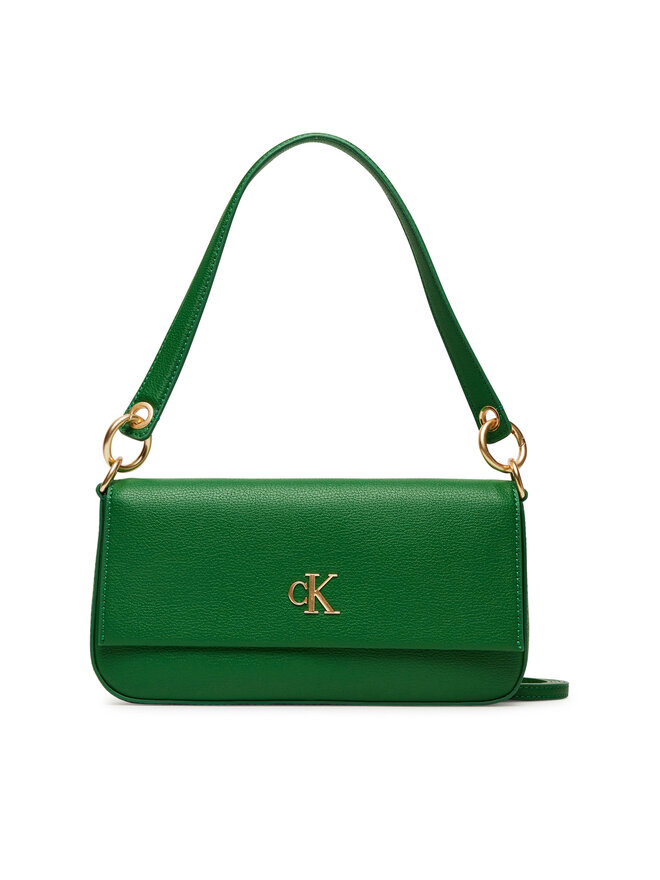 Calvin Klein Ročna torba Calvin Klein Minimal Monogram Shoulder Pouch LV04K3161G Zelena