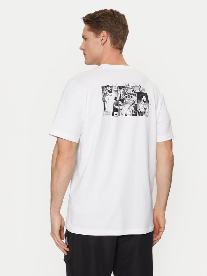 adidas adidas Marškinėliai Messi Icon Graphic JJ1414 Balta Regular Fit