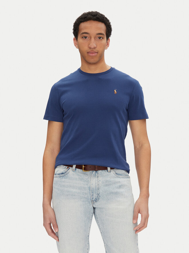 Polo Ralph Lauren Polo Ralph Lauren T-Shirt 710740727092 Σκούρο μπλε Custom Slim Fit