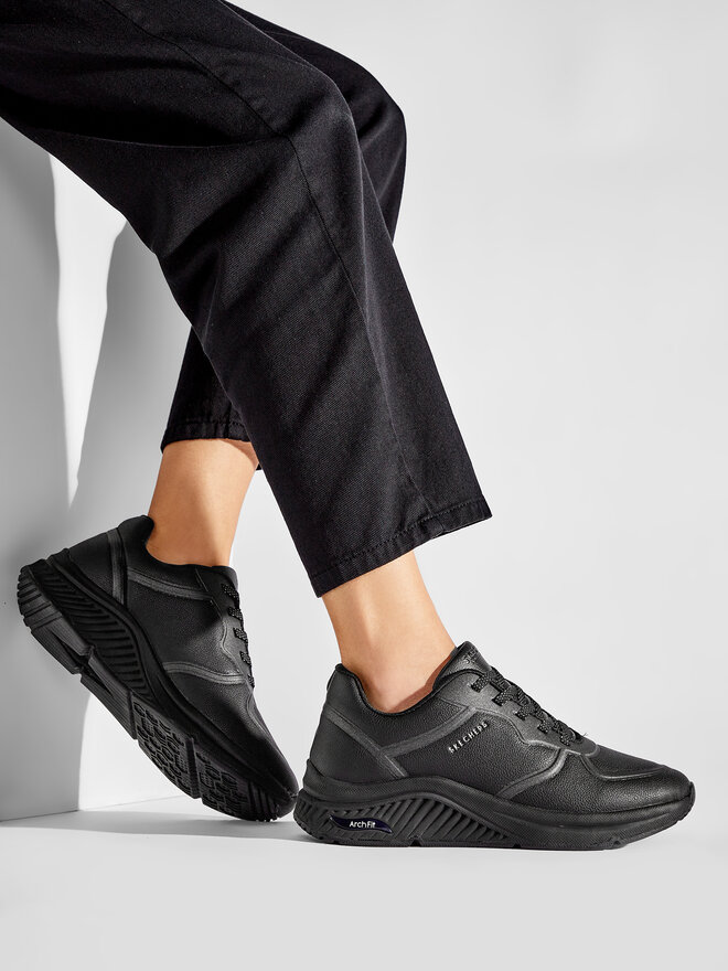 Skechers Sneakersy Skechers Mile Makers 155570/BBK Czarny