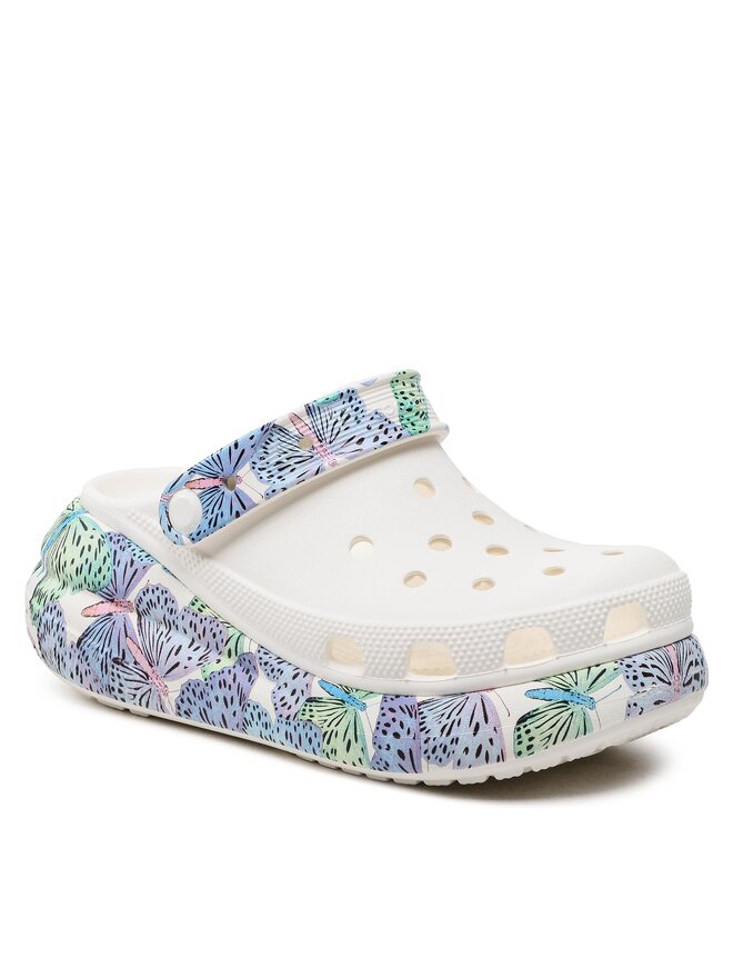 Pantoletten Crocs Classic Crush Butterfly Clog 208258 WeiB eschuhe