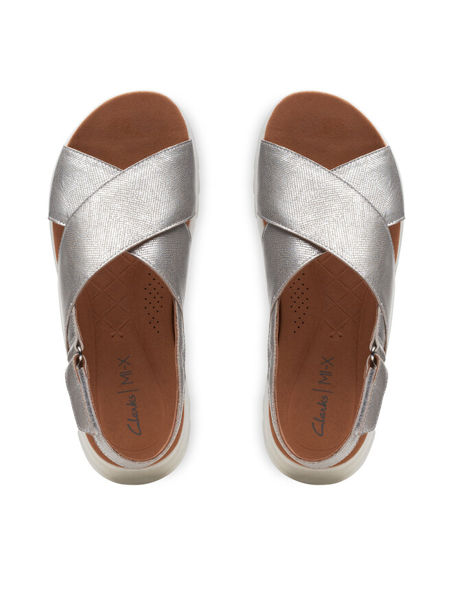 Clarks Sandále Clarks DashLite Wish 26171951 Strieborná