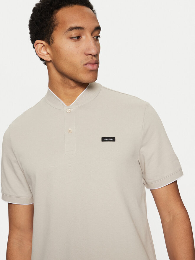 Calvin Klein Calvin Klein Pólóing K10K114139 Bézs Regular Fit