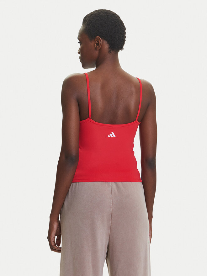 adidas adidas Marškinėliai Seasonal Essentials 3-Stripes JM1910 Raudona Slim Fit