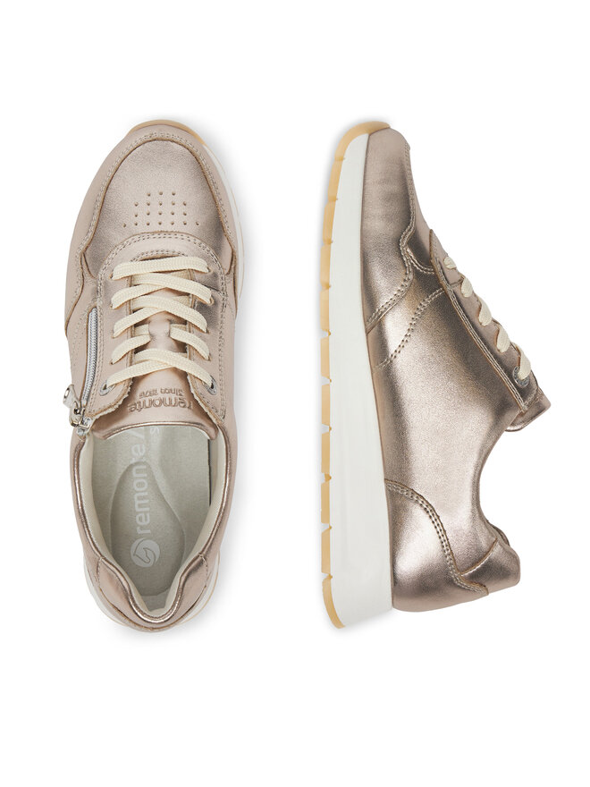 Remonte Sneakersy Remonte D2G01-90 Złoty