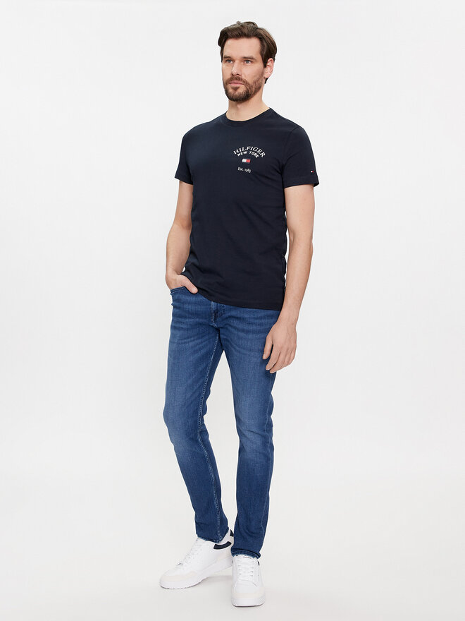 Tommy Hilfiger Tommy Hilfiger Marškinėliai Arch Varsity MW0MW33689 Tamsiai mėlyna Regular Fit