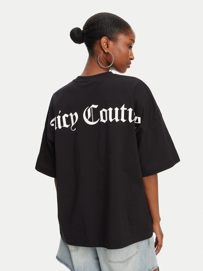 Juicy Couture Juicy Couture Camiseta Boyfriend JCTES09 Negro Relaxed Fit