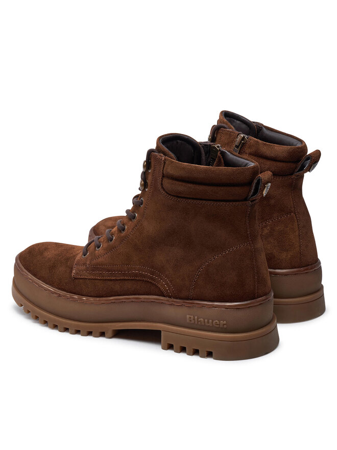 Blauer Schnürstiefeletten Blauer F4IUKA01 Braun
