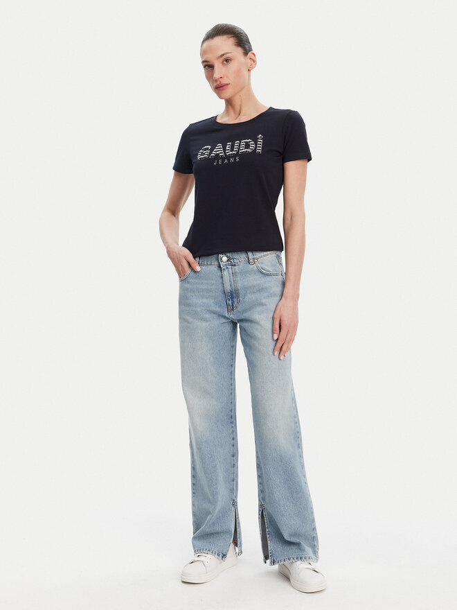 Gaudi Gaudi T-Shirt 511BD64021 Dunkelblau Regular Fit