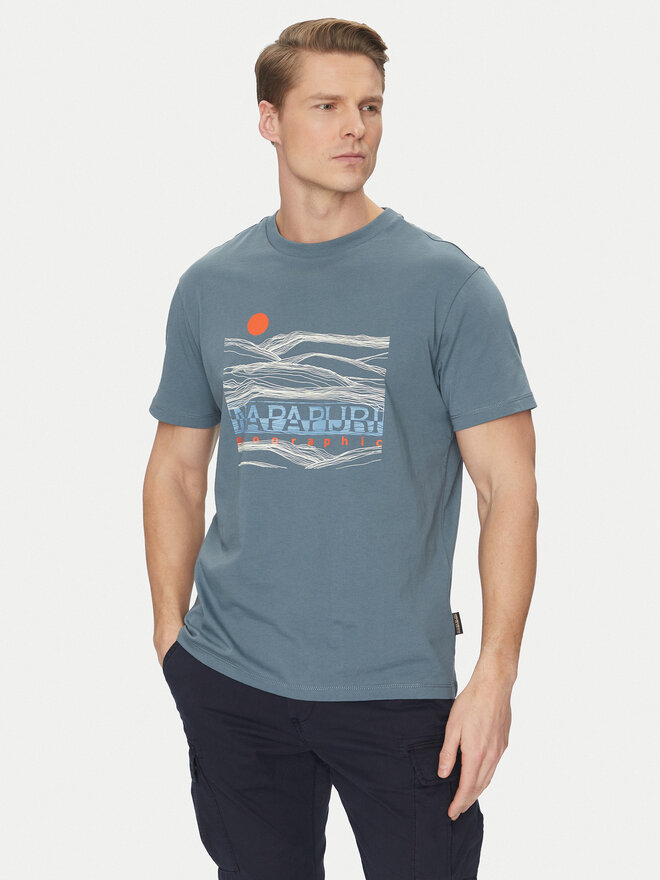 Napapijri Napapijri Camiseta S-Buti NP0A4INM Azul Regular Fit