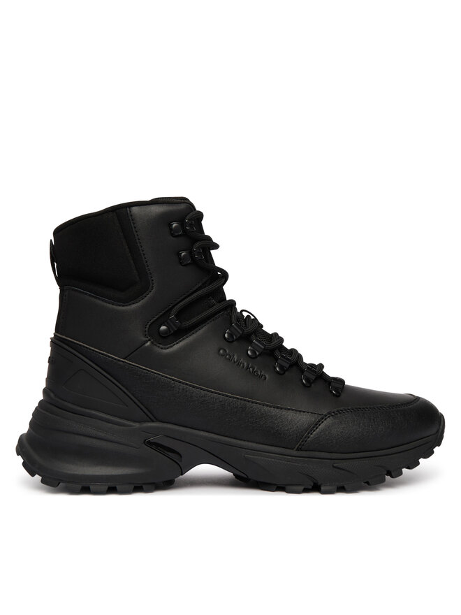 Calvin Klein Schnürstiefeletten Calvin Klein Hike Runner Mid Laceup Lth HM0HM02323 Schwarz