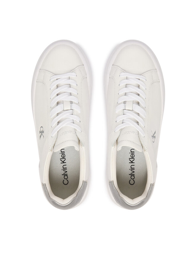 Calvin Klein Sneakers Calvin Klein Flatform Lace Up Lth Met YW0YW01929 Weiß