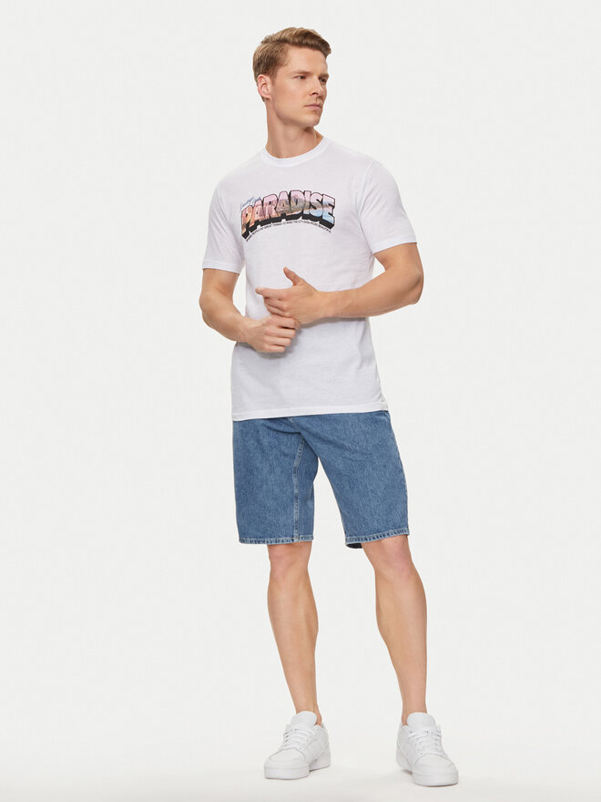 United Colors Of Benetton United Colors Of Benetton Marškinėliai 3P7XU108X Balta Regular Fit