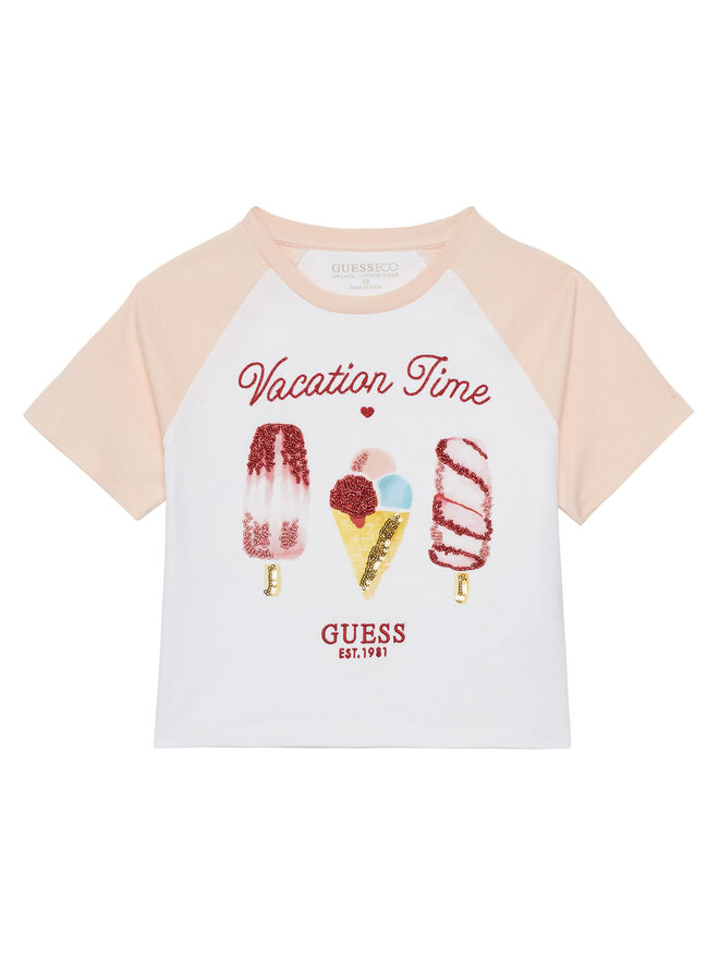 Guess Guess T-Shirt J5GI06 K8HM4 Weiß Boxy Fit