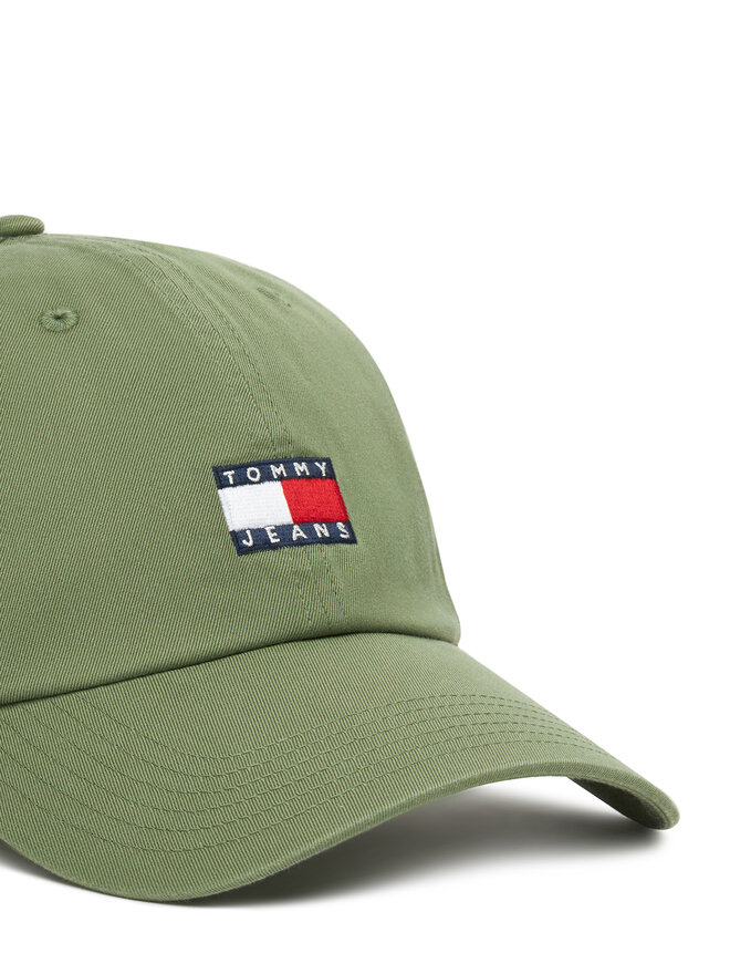 Tommy Jeans Kepurė su snapeliu Tommy Jeans Tjm Heritage 6 Panel Cap AM0AM12020 Žalia