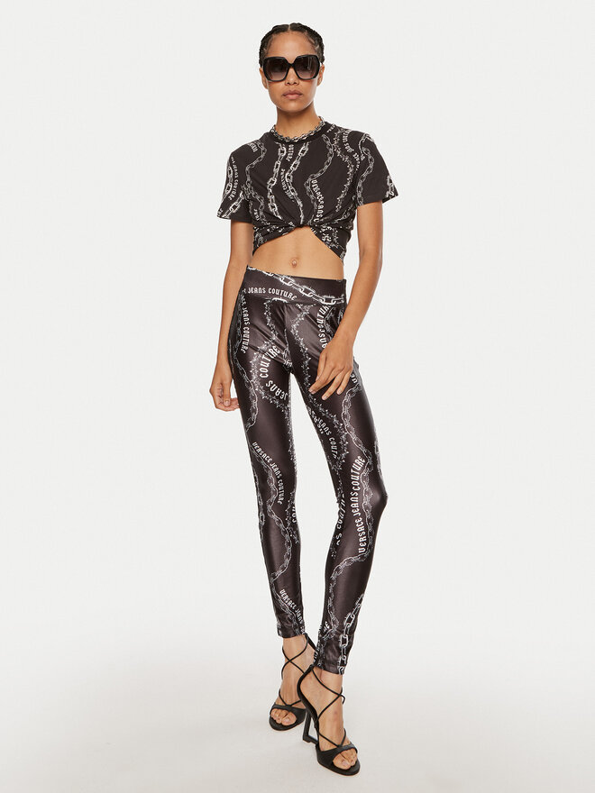 Versace Jeans Couture Versace Jeans Couture Póló 77HAH613 JS365 Fekete Regular Fit