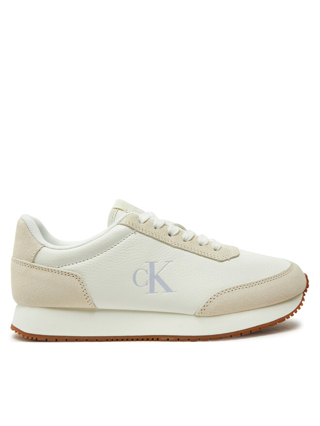 Calvin Klein Jeans Сникърси Calvin Klein Jeans Runner Laceup Low Mix Mg YW0YW01798 Бял