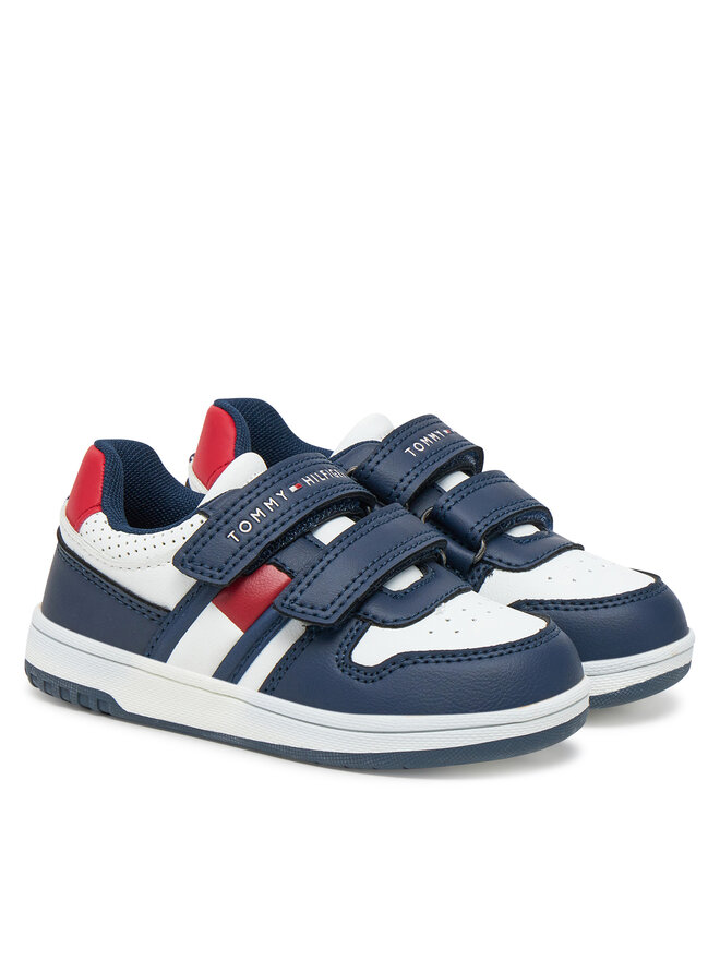 Tommy Hilfiger Sneakersy Tommy Hilfiger Flag Low Cut Velcro Sneaker T1X9-33841-1355 M Granatowy