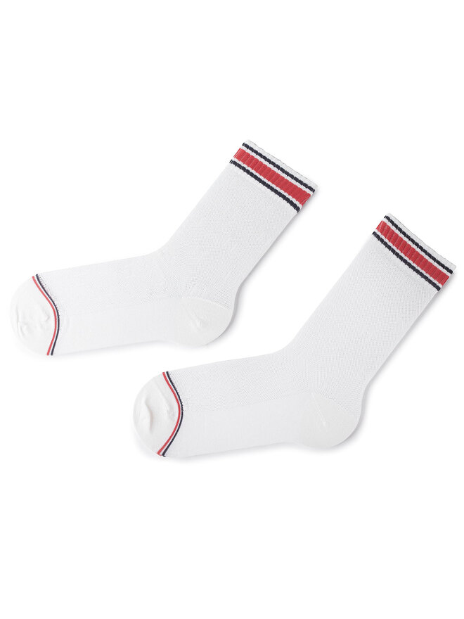 Tommy Hilfiger Súprava 2 párov vysokých dámskych ponožiek Tommy Hilfiger 393008001 Biela