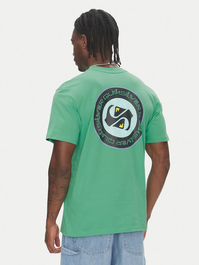 Quiksilver Quiksilver Marškinėliai Circle Back Ss EQYZT08054 Žalia Regular Fit