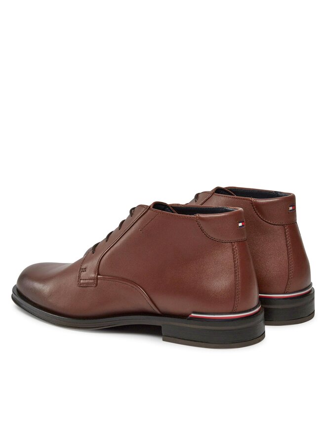 Tommy Hilfiger Botines planos Tommy Hilfiger Core Rwb Hilfiger Lth L Boot FM0FM04804 Marrón