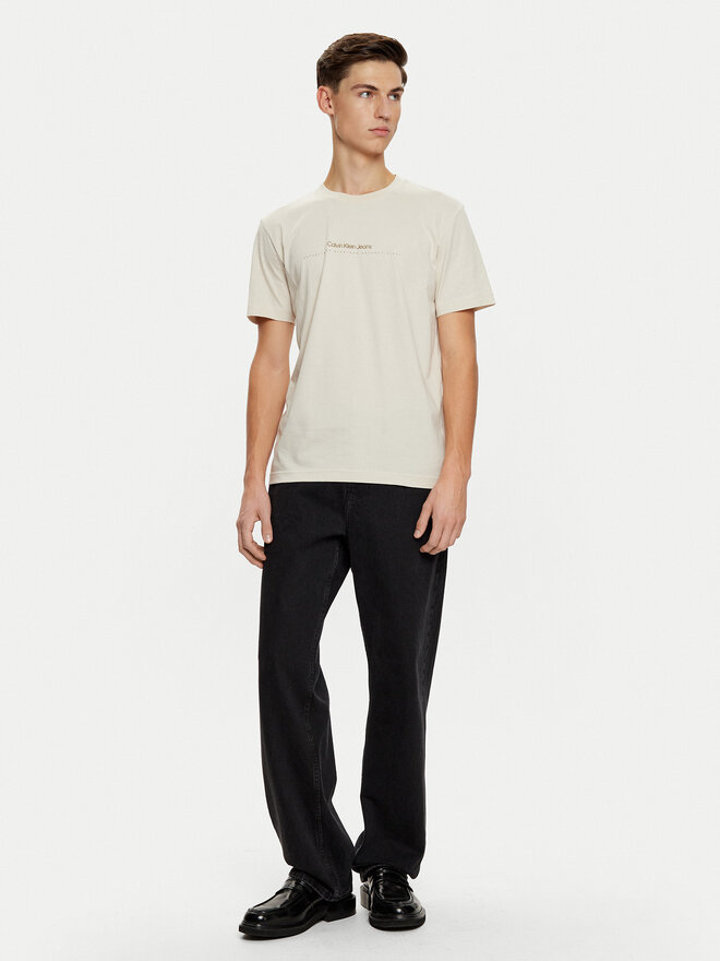 Calvin Klein Jeans Calvin Klein Jeans Camiseta Minimal Logo J30J327075 Beis Regular Fit