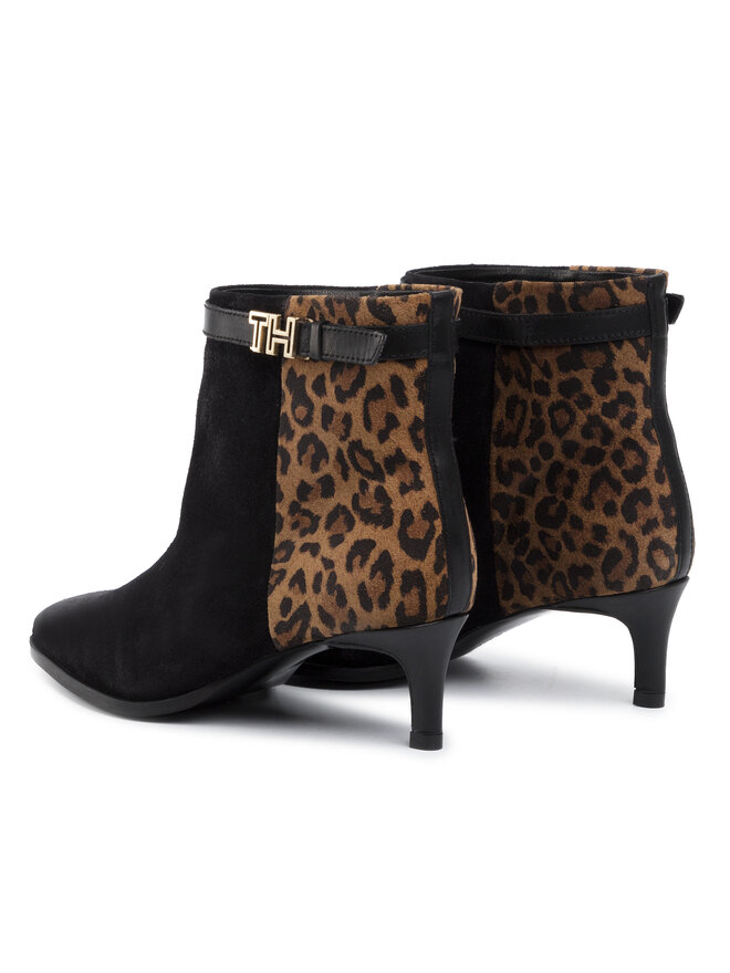 Tommy Hilfiger Stiefeletten Tommy Hilfiger Leo Print Bootie FW0FW04501 Schwarz