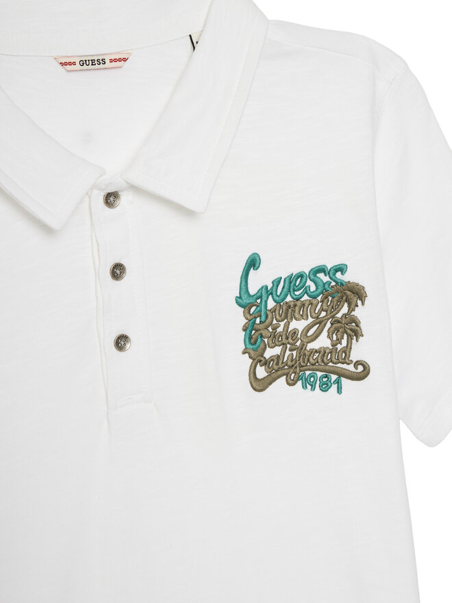 Guess Guess Polo L5GP01 K6XN4 Λευκό Regular Fit