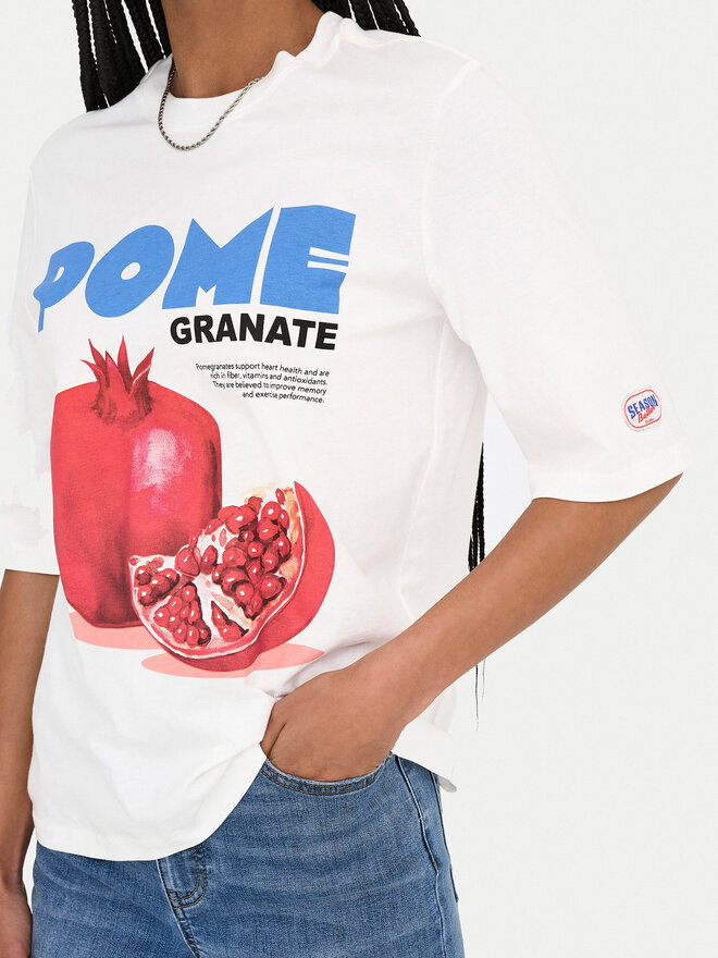 ONLY ONLY Футболка Phoebe 15351369 Білий Regular Fit
