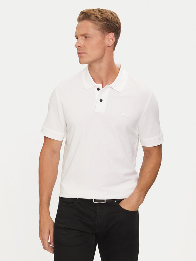 BOSS Boss Polo marškinėliai Prime 50507813 Balta Regular Fit